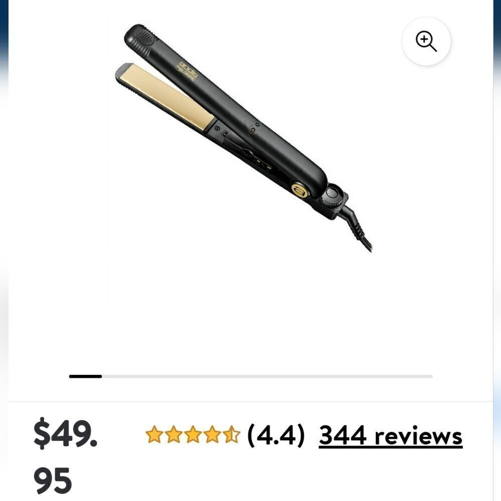 ANDIS 67095 1" ceramic clamp professional hair straightening flat iron pre owned - Picture 2 of 16